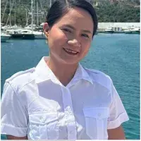 98 Ferretti Italy charter stewardess